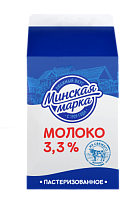 Молоко 3,3% 0,5 л пастеризованное "Минская марка"